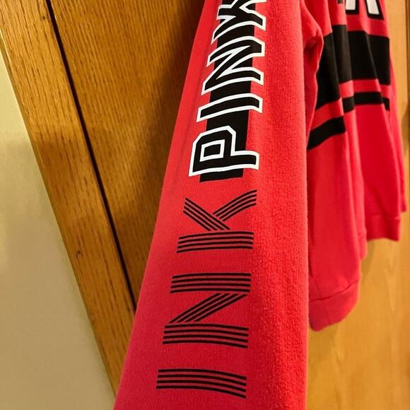 PINK Victoria's Secret Red and Black Sweatshirt - Picture 7 of 7